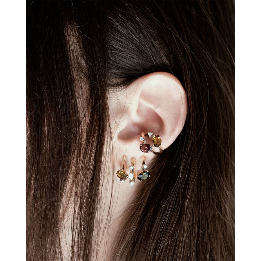 Tourmaline 'Balance' cuff earring BALANCE | OR1 MONO TORMAR CT 0,02